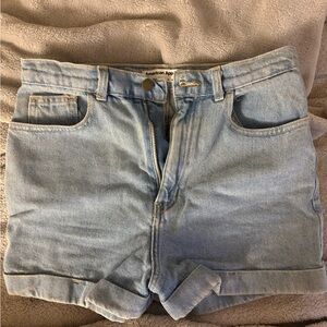 American Apparel Hi-Rise Jean Shorts